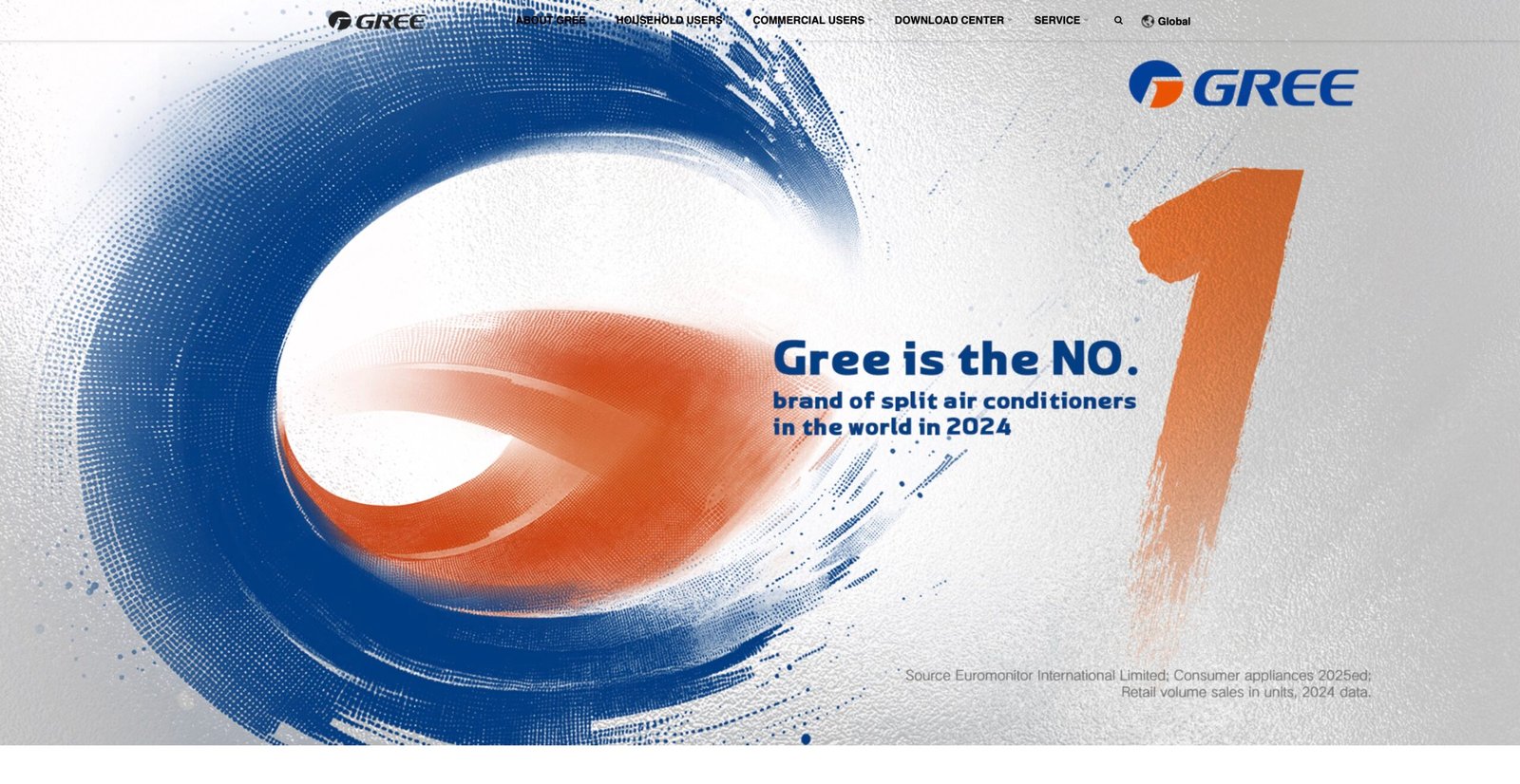 Homepage of Gree Electric Appliances