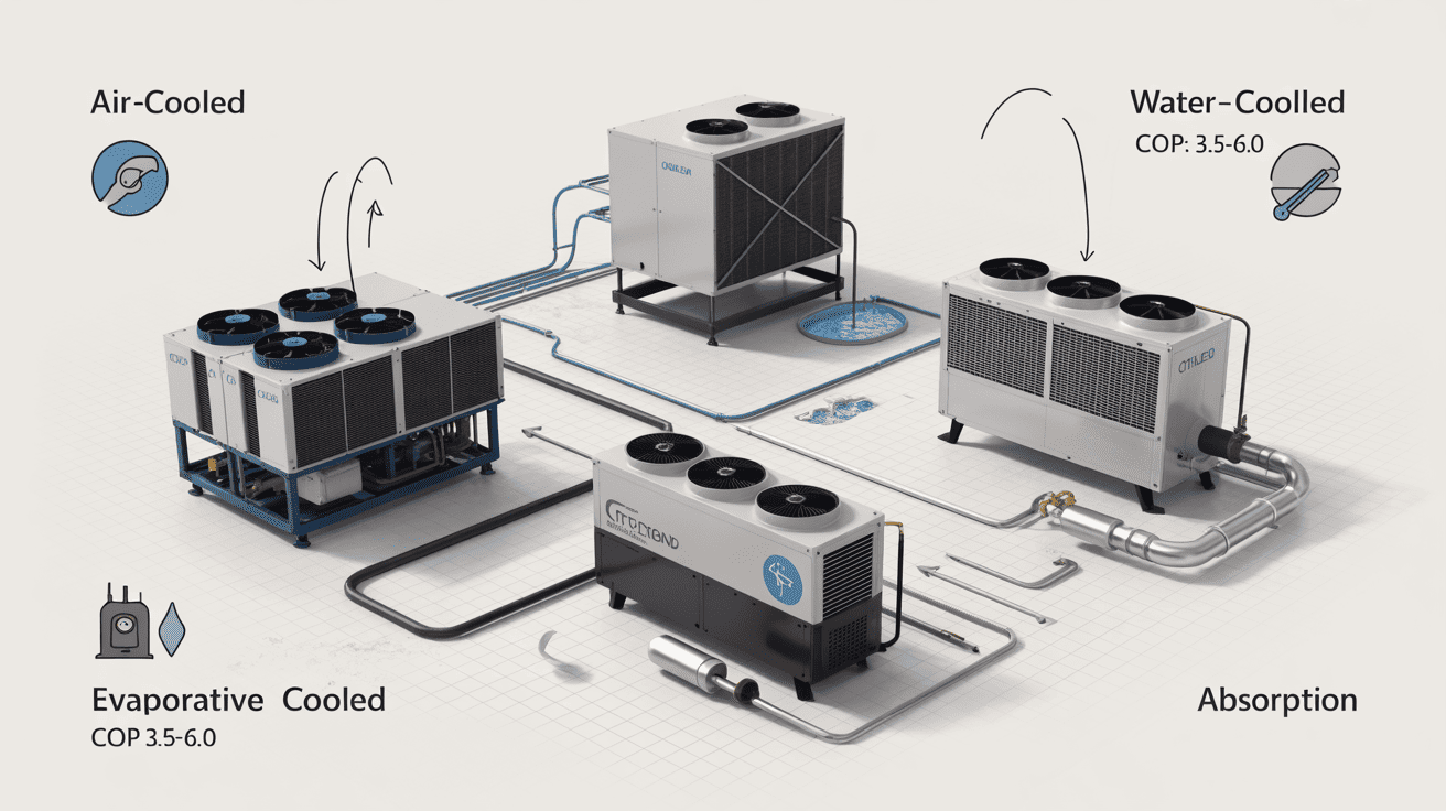 Different cooling methods for industrial chillers