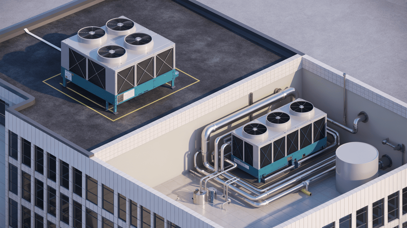 Installation comparison between chiller types